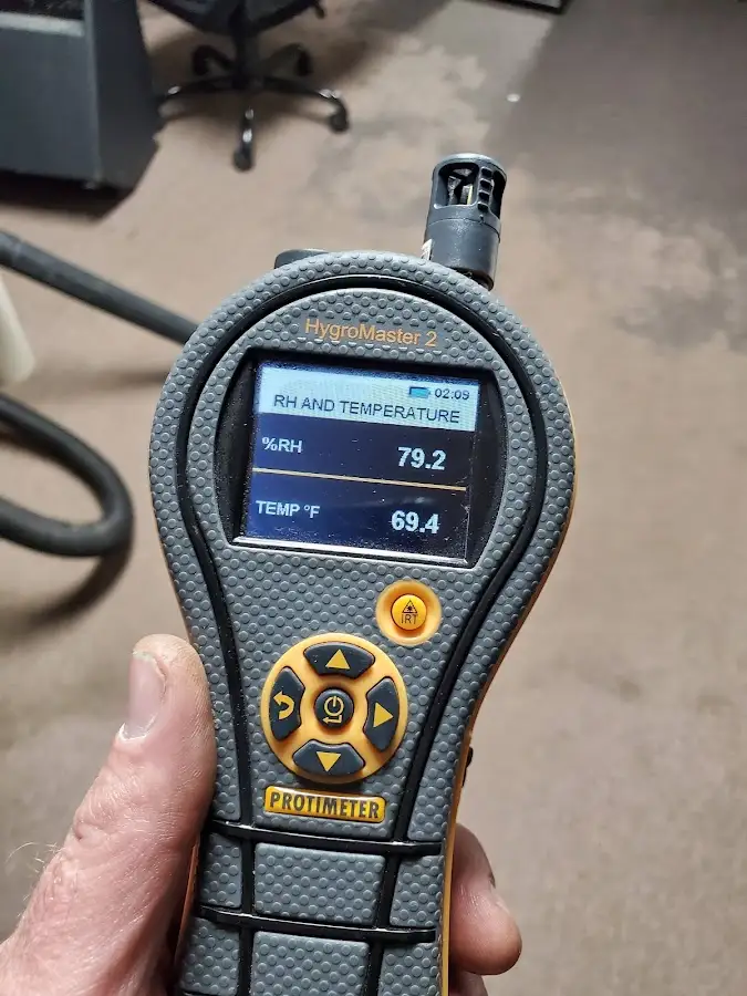 Moisture meter humidity assessment for Fire & Smoke Damage Restoration in Bradford